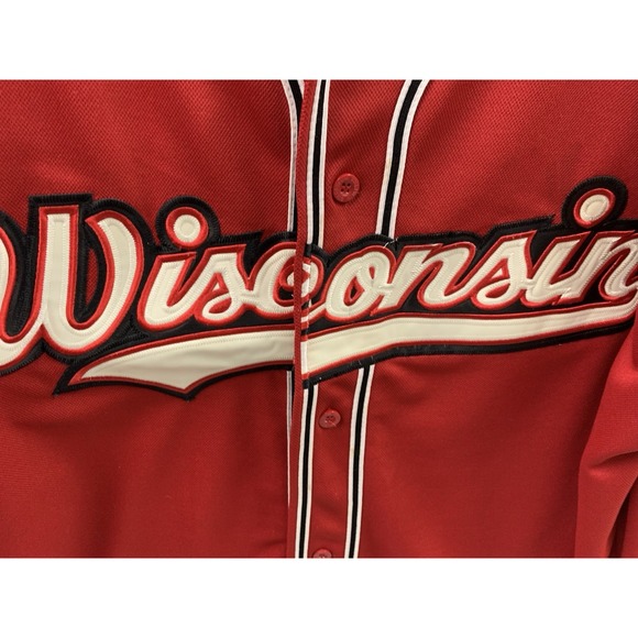 VTG Wisconsin Badgers Baseball College-NCAA Colosseum Athletics Jersey Men's XXL - Picture 6 of 14